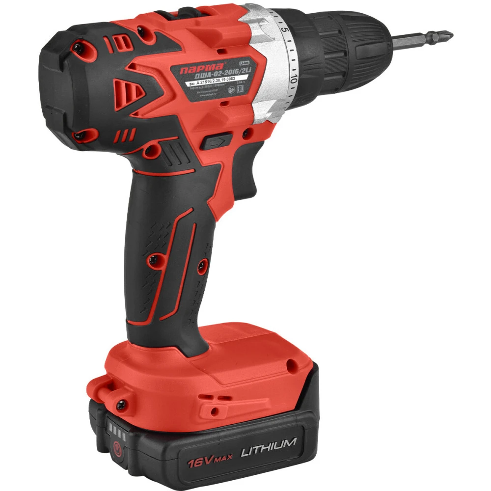 Дрель-шуруповёрт ПАРМА ДША-02-2016/2Li - 02.021.00015 - фото 2