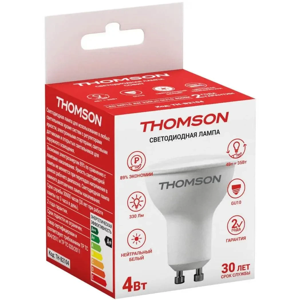 Светодиодная лампочка Thomson TH-B2104 (4 Вт, GU10) - фото 2
