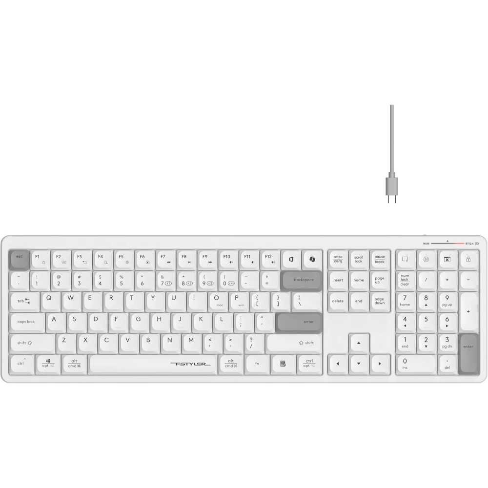 Клавиатура A4Tech Fstyler FBX55C White - фото 2