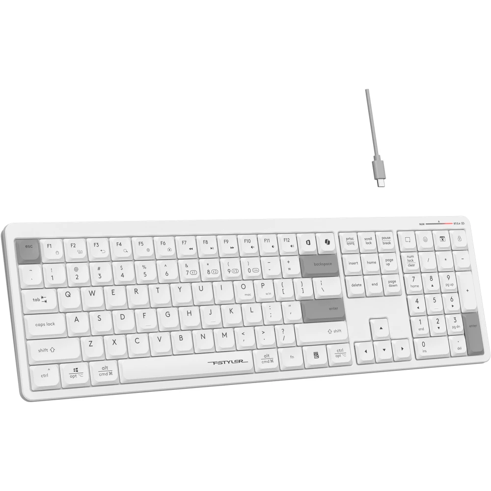 Клавиатура A4Tech Fstyler FBX55C White - фото 3