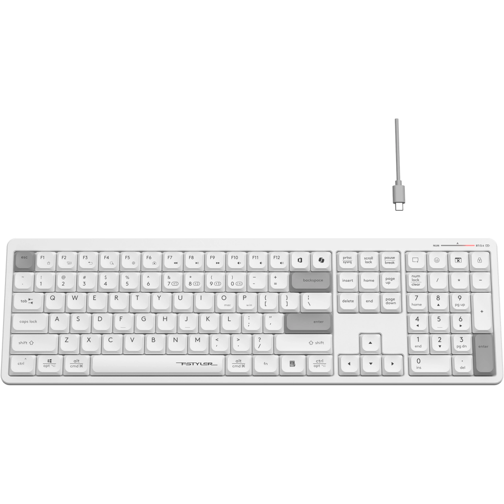 Клавиатура A4Tech Fstyler FBX55C White - фото 7