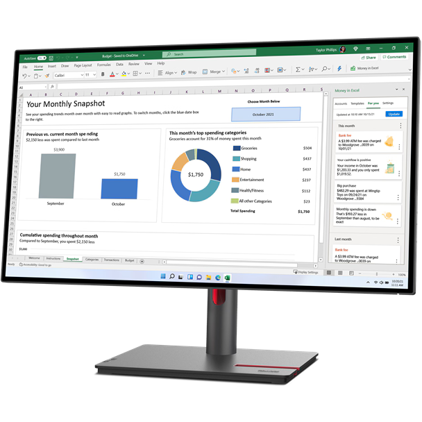 Монитор Lenovo 27" ThinkVision P27q-30 (63A2GAT1UK) - фото 3