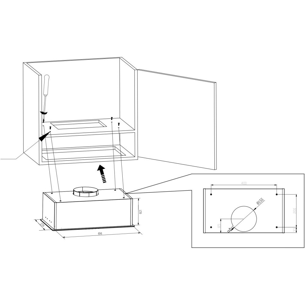 Вытяжка Monsher MASSY 60 Noir - фото 4