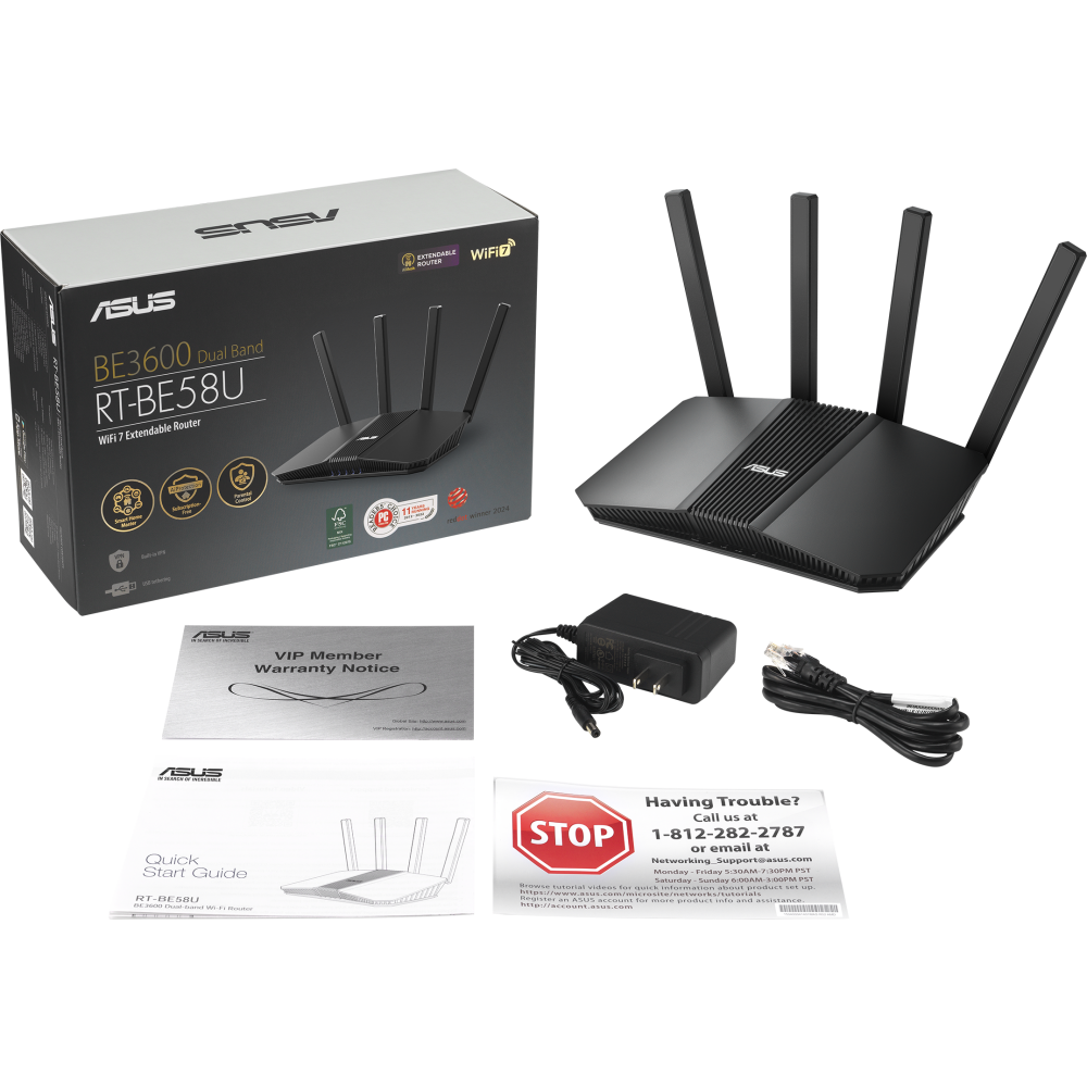 Wi-Fi маршрутизатор (роутер) ASUS RT-BE58U - RT-BE58U/90IG0910-MO3C00 - фото 5