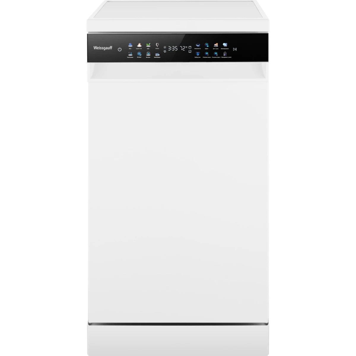 Отдельностоящая посудомоечная машина Weissgauff DW 4539 Inverter Touch AutoOpen White - 432177 - фото 2