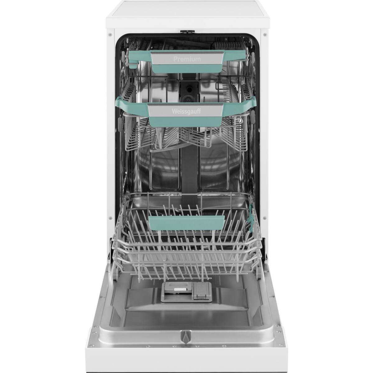 Отдельностоящая посудомоечная машина Weissgauff DW 4539 Inverter Touch AutoOpen White - 432177 - фото 3