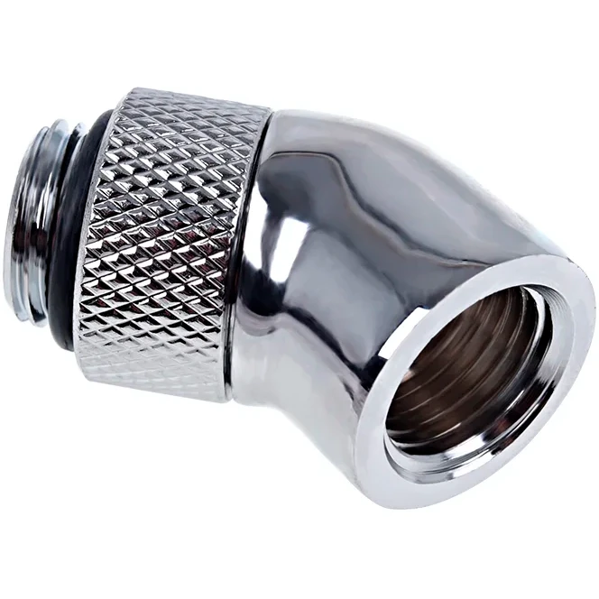 Угловой адаптер Alphacool Eiszapfen 45° rotatable - Chrome (17247) - фото 2