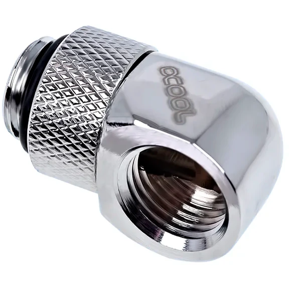 Угловой адаптер Alphacool Eiszapfen L-connector rotatable - Chrome (17249)