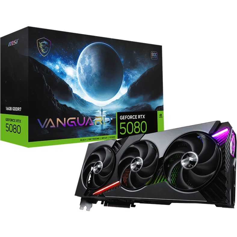 Видеокарта NVIDIA GeForce RTX 5080 MSI OC 16Gb (RTX 5080 16G VANGUARD SOC) - фото 7