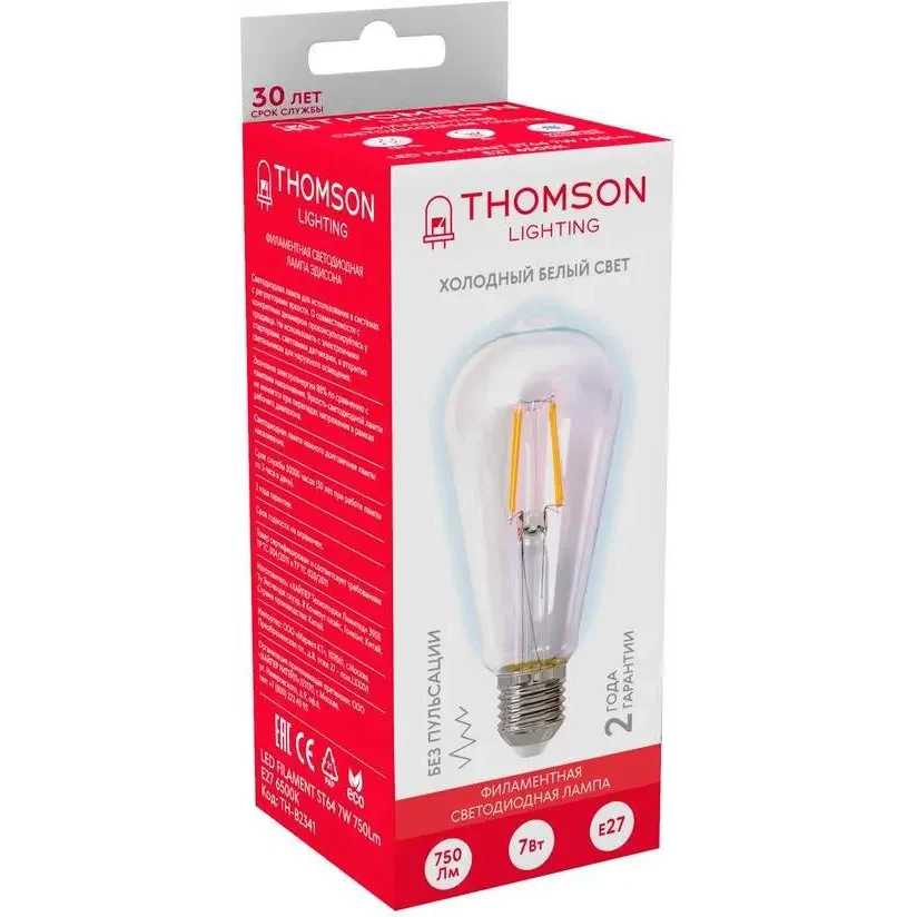 Филаментная лампочка Thomson Filament TH-B2341 (7 Вт, E27) - фото 2