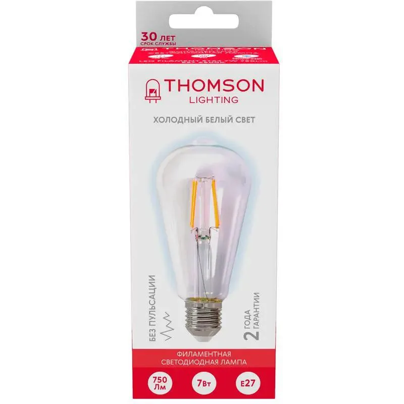 Филаментная лампочка Thomson Filament TH-B2341 (7 Вт, E27) - фото 3