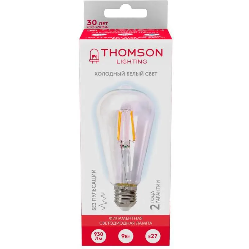 Филаментная лампочка Thomson Filament TH-B2342 (9 Вт, E27) - фото 3