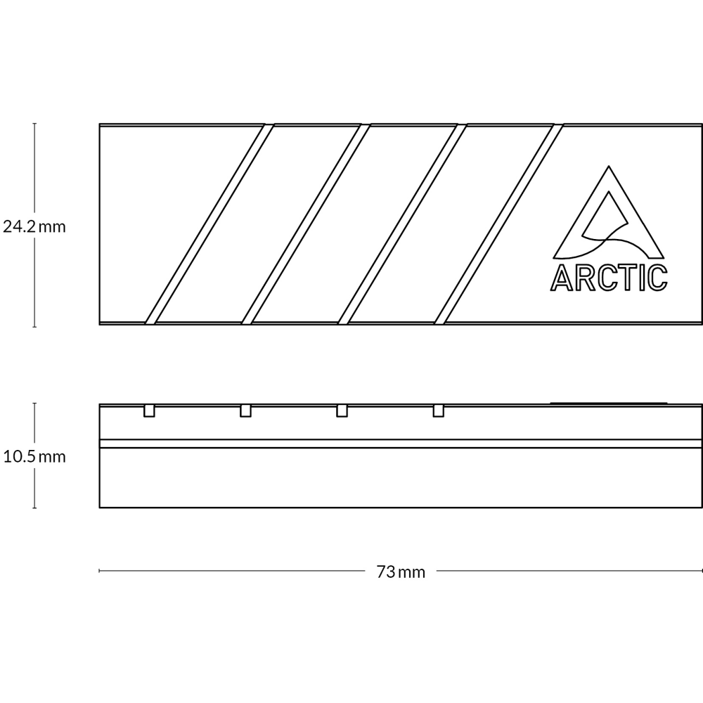 Радиатор для SSD M.2 Arctic Pro M2 Black - ACOTH00001A - фото 7