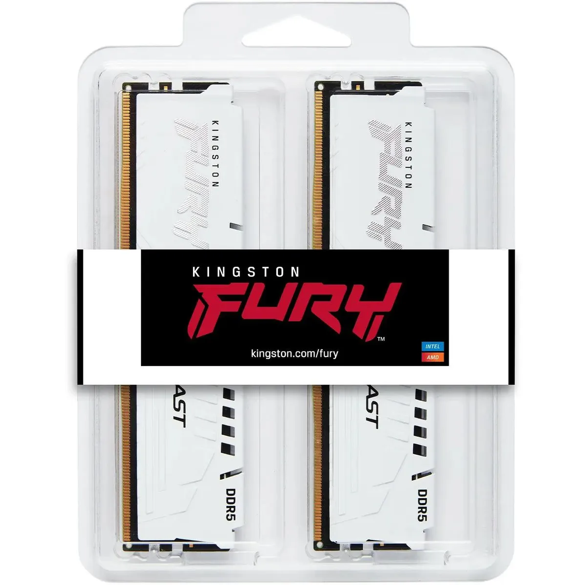 Оперативная память 64Gb DDR5 6000MHz Kingston Fury Beast White (KF560C30BWK2-64) (2x32Gb KIT) - фото 3
