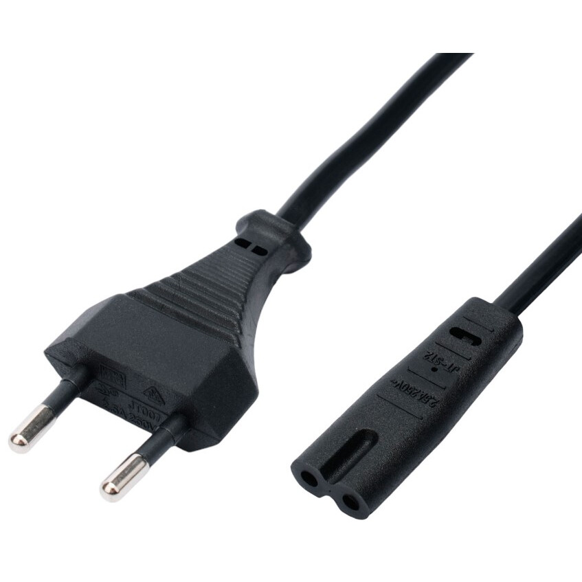 Кабель питания CEE 7/16 - C7, 3м, Cablexpert PC-184A-VDE-3M