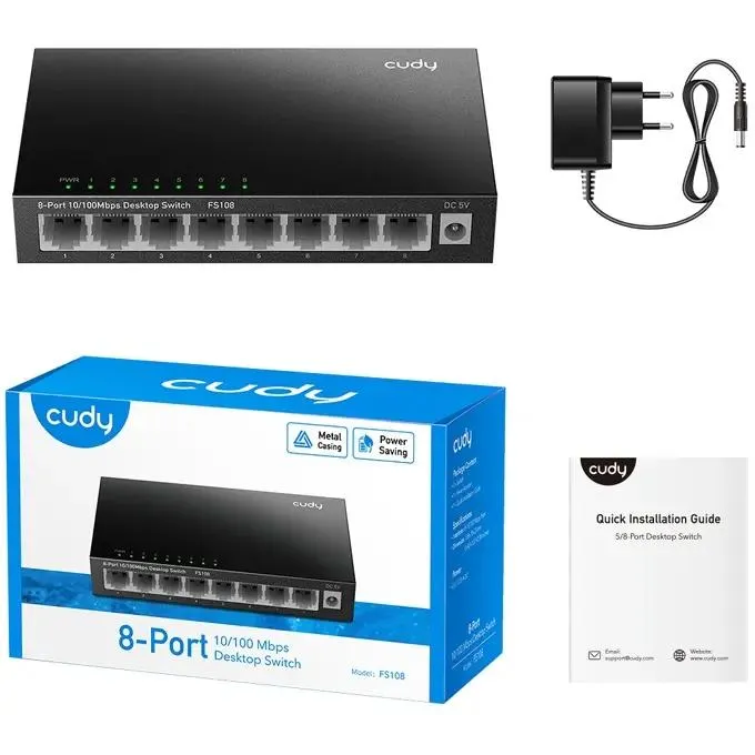 Коммутатор (свитч) Cudy FS108 - фото 3