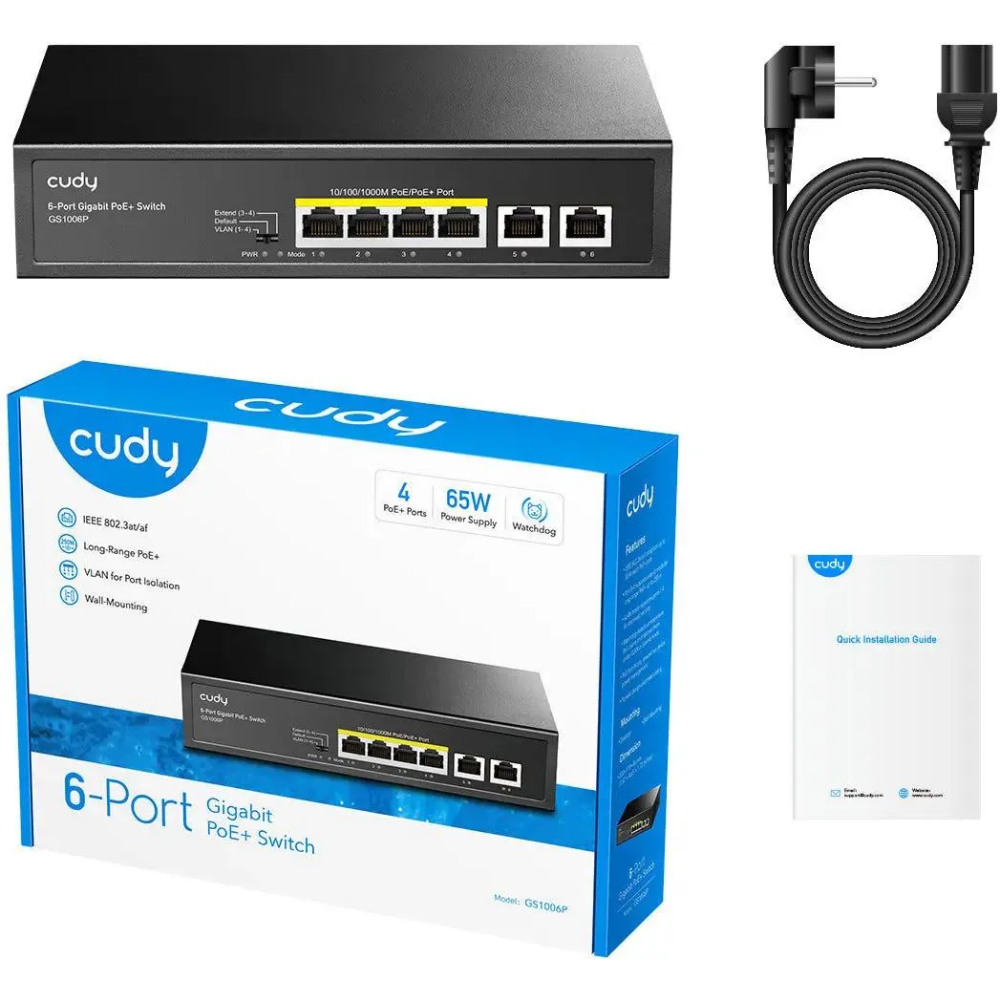 Коммутатор (свитч) Cudy GS1006P - фото 3