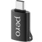 Переходник USB - USB Type-C, PERO AD02 Black - PRAD02TUBK
