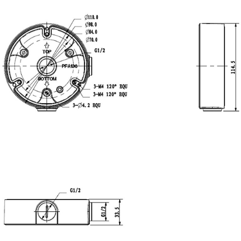 Монтажная коробка Dahua DH-PFA136 - фото 7