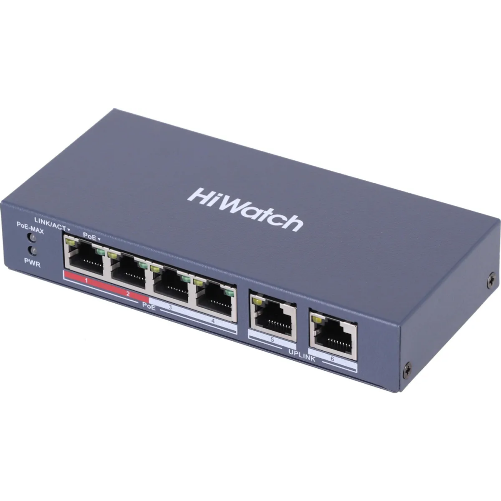 Коммутатор (свитч) Hikvision DS-S604P - фото 2