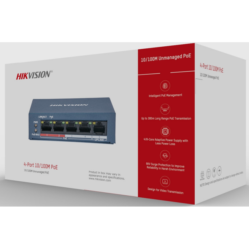 Коммутатор (свитч) Hikvision DS-3E0105P-E/M(B) - фото 3