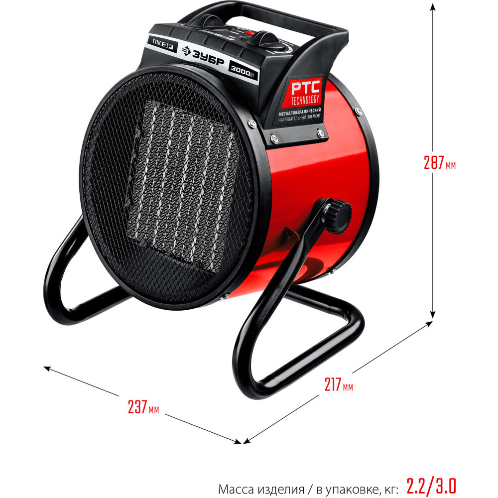 Тепловая пушка ЗУБР ТПК-3Р - фото 5