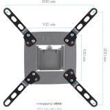 Адаптеры для крепления на кронштейн Kromax ADAPTER-200 Black (90373)
