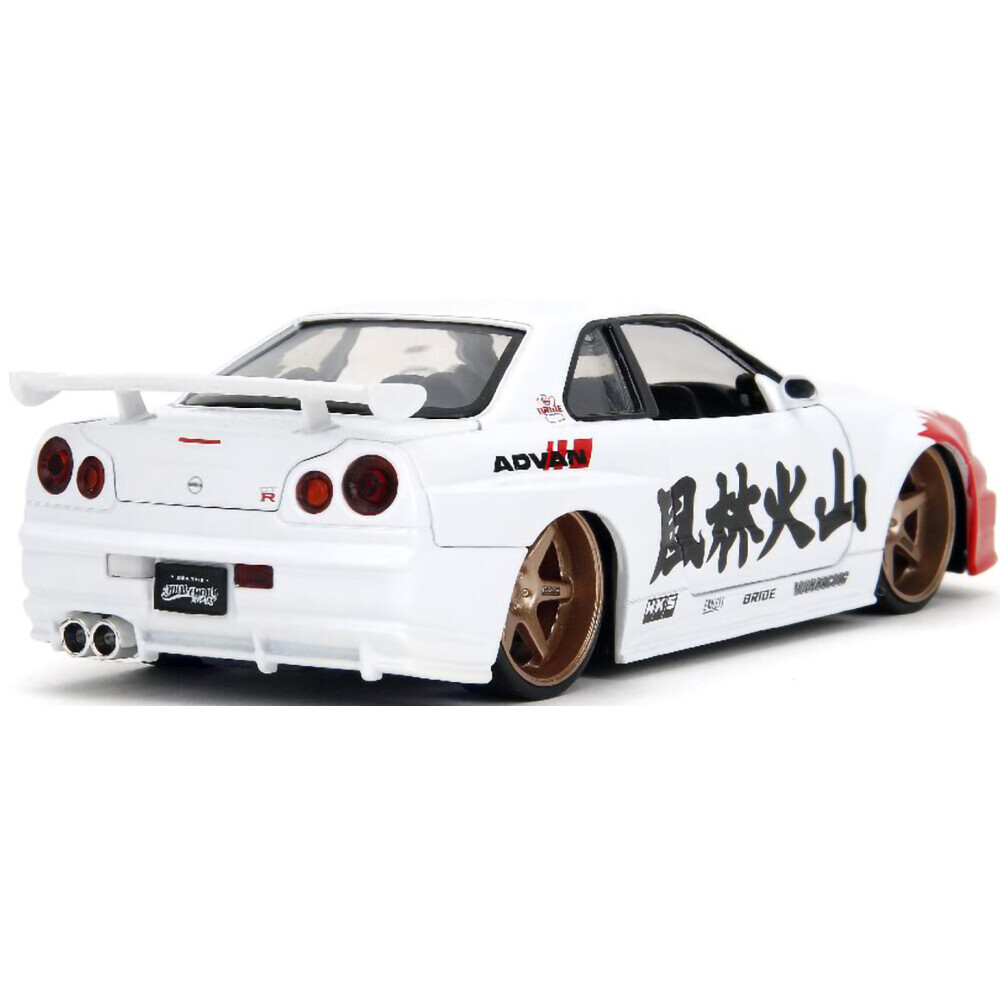Коллекционная модель с фигуркой Jada Toys 2002 Nissan Skyline GT-R R34 with Ryu - 35114 - фото 3