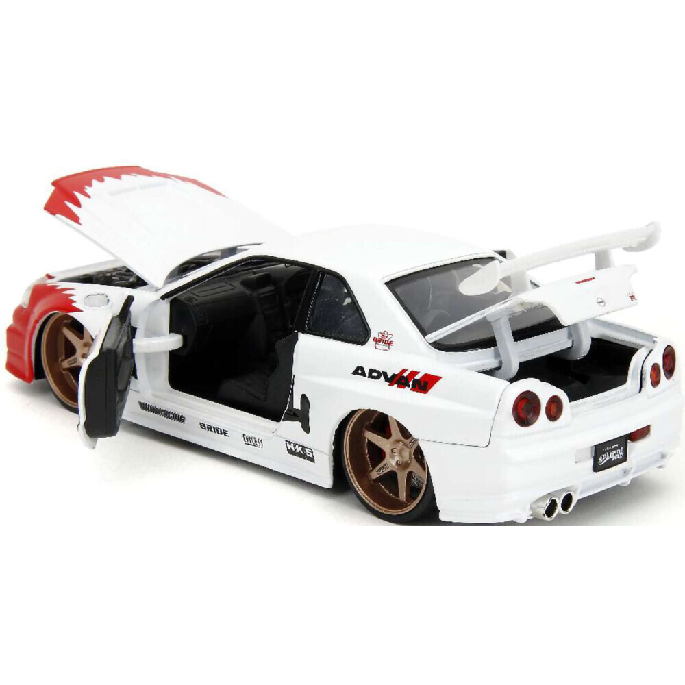 Коллекционная модель с фигуркой Jada Toys 2002 Nissan Skyline GT-R R34 with Ryu - 35114 - фото 5