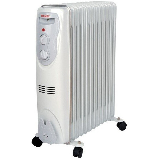 Масляный радиатор Ресанта ОМ-12Н 2500W White - 67/3/9