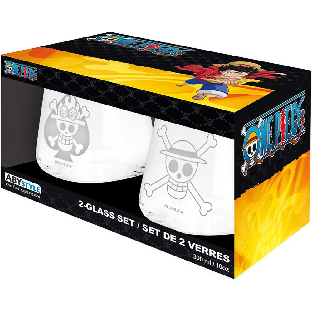 Набор стаканов ABYstyle One Piece Luffy & Ace Europe - ABYVER285 - фото 4