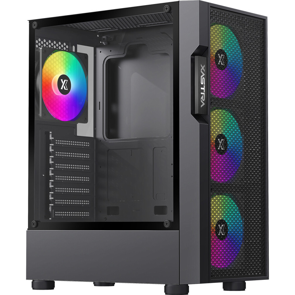 Корпус XASTRA A302 4FRGB Black - A302-BK-FC120FRGB-4F-GL