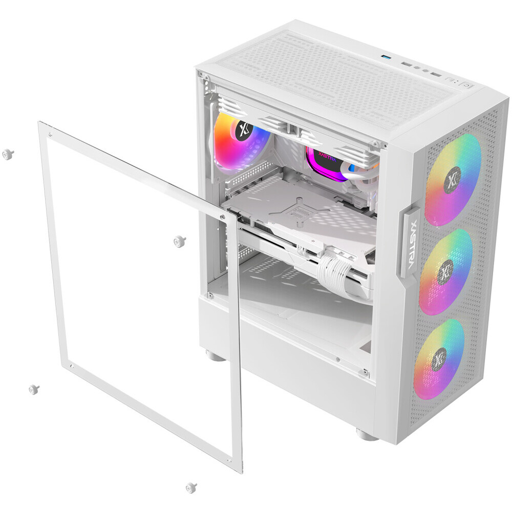 Корпус XASTRA A302 4FRGB White - A302-WH-FC120FRGB-4F-GL - фото 12