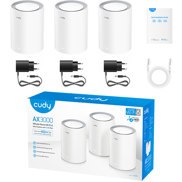 Mesh система Cudy M3000 (3 шт.) White - M3000(3-Pack) - фото 2