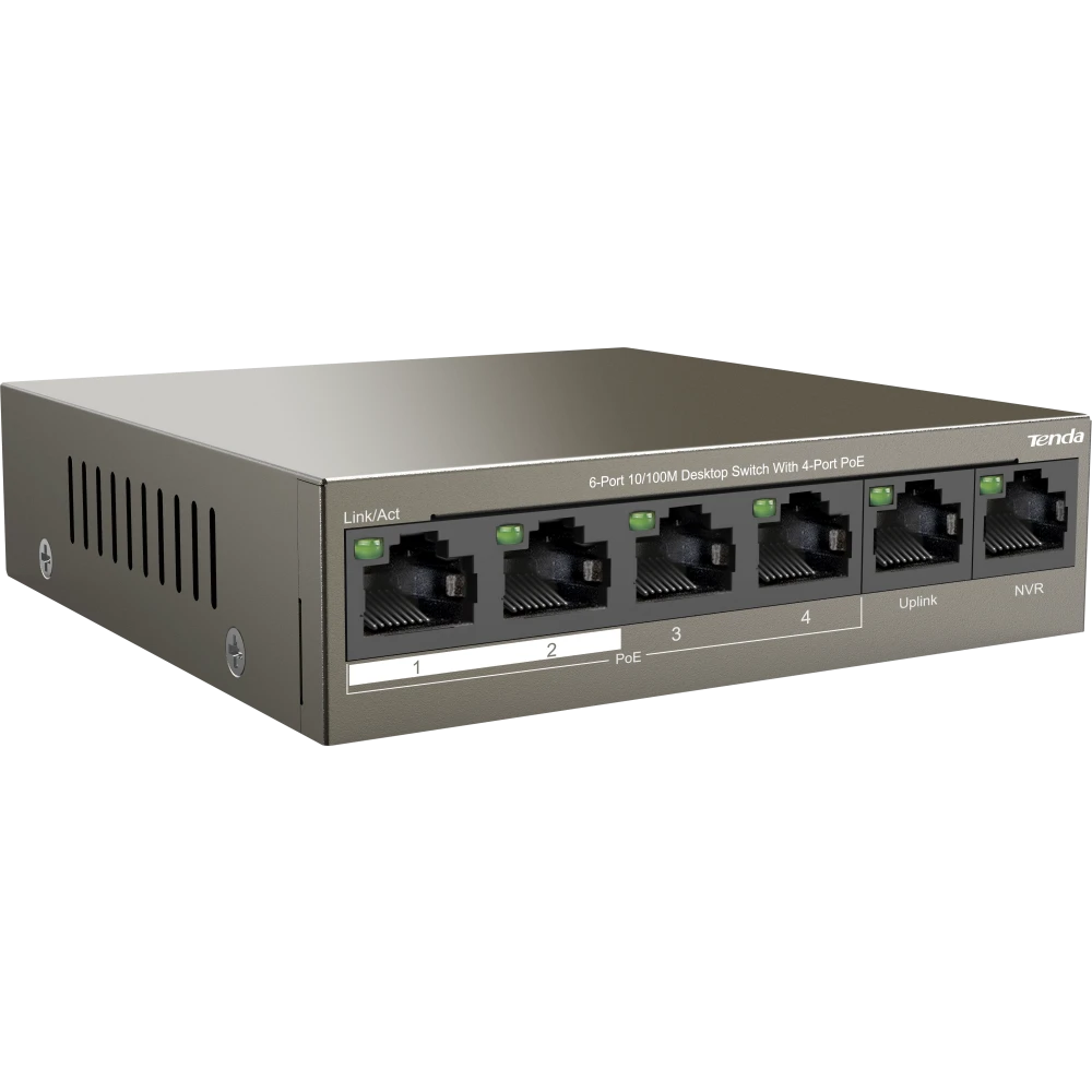 Коммутатор (свитч) Tenda TEF1106P-4-63W - фото 2