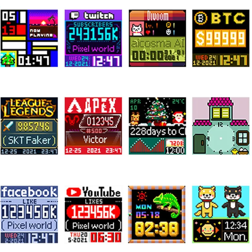 Пиксельный дисплей Divoom Pixoo 64 - 90100058194 - фото 8