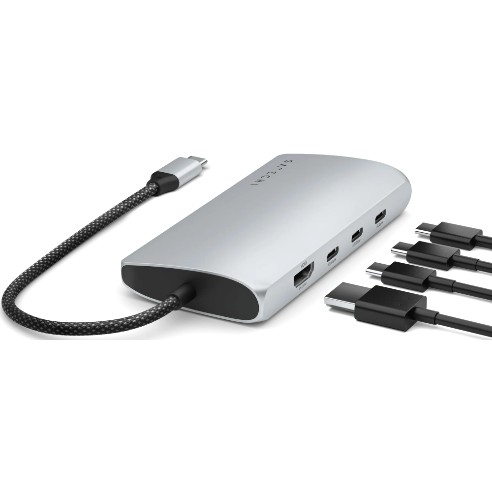 Док-станция Satechi USB-C Multiport Adapter V3 Silver (ST-P8KES) - фото 5