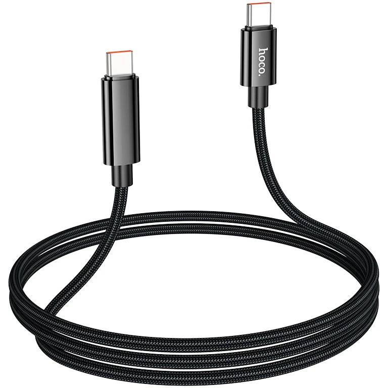 Кабель USB Type-C - USB Type-C, 1.2м, HOCO U125 Black - 6942007611930 - фото 2