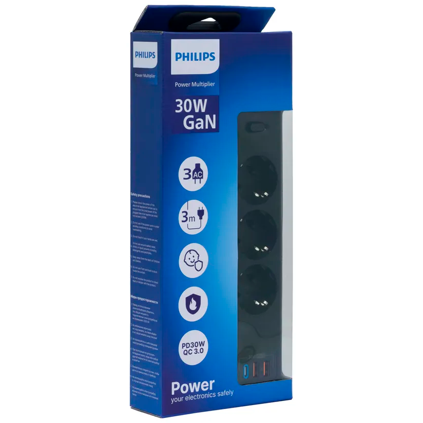 Сетевой фильтр Philips CHP8236BB 3м - CHP8236BB/51 - фото 5