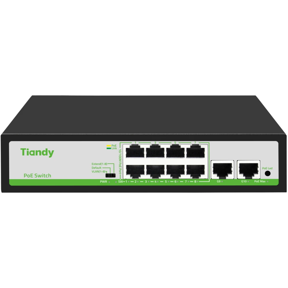 Коммутатор (свитч) Tiandy TC-P3S010 (H/0820/AT/90) - TC-P3S010 H/0820/AT/90