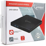 Внешний оптический привод Gembird DVD-USB-02R Black RTL