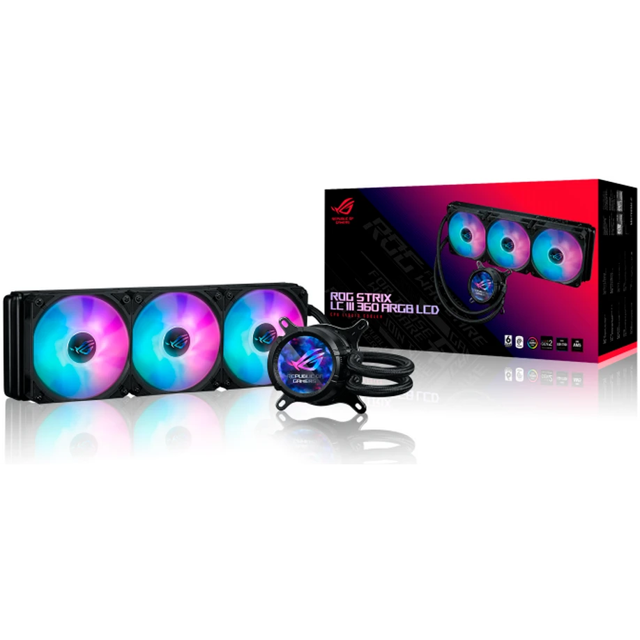 Система жидкостного охлаждения ASUS ROG STRIX LC III 360 ARGB LCD Black - 90RC00W1-M0UAY0 - фото 9