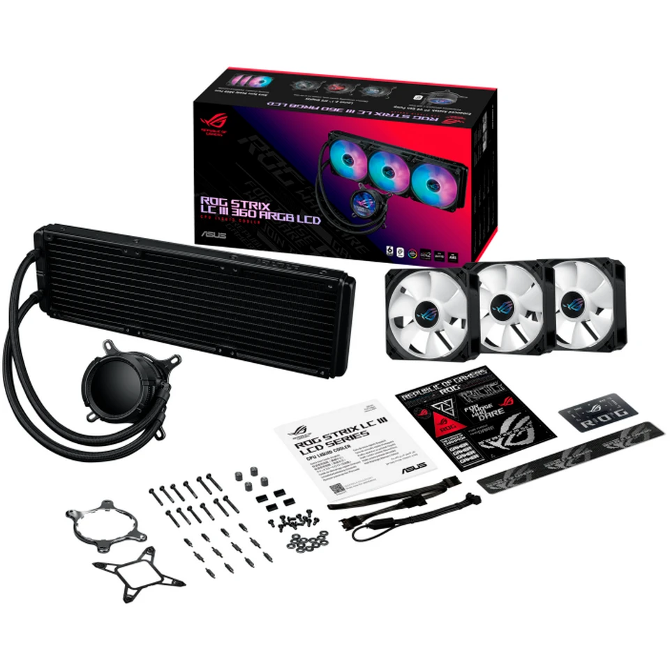 Система жидкостного охлаждения ASUS ROG STRIX LC III 360 ARGB LCD Black - 90RC00W1-M0UAY0 - фото 10