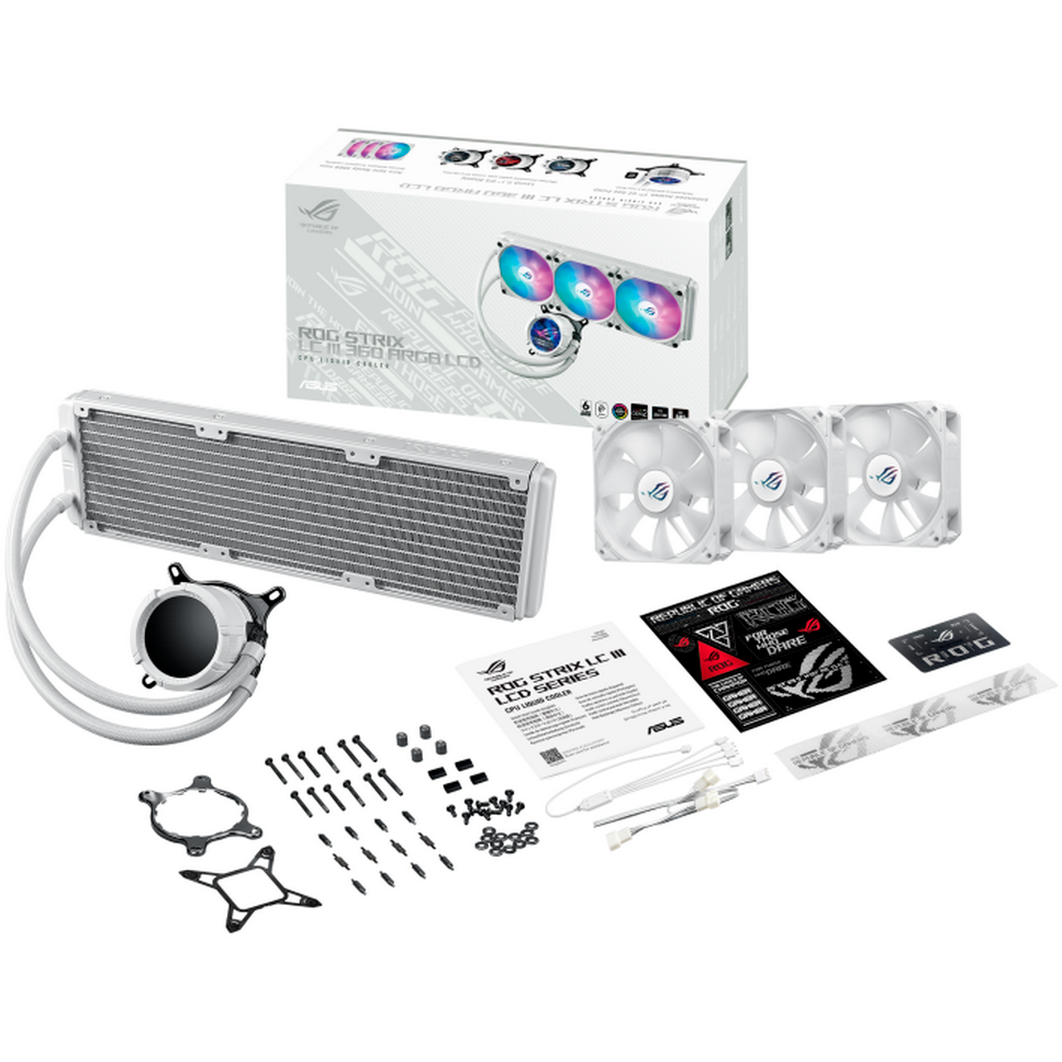 Система жидкостного охлаждения ASUS ROG STRIX LC III 360 ARGB LCD White - 90RC00W2-M0UAY0 - фото 10