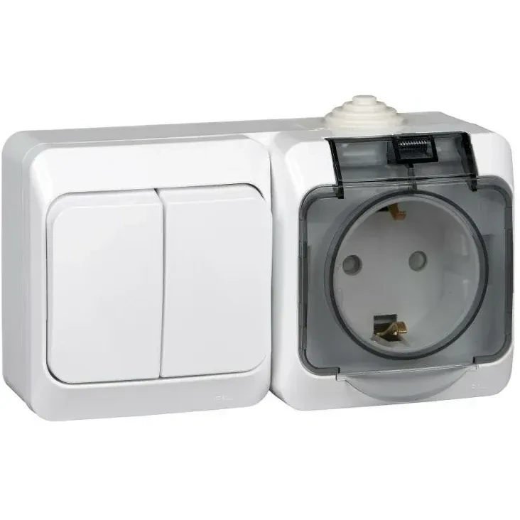 Розетка с выключателем Schneider Electric Этюд BPA16-242B