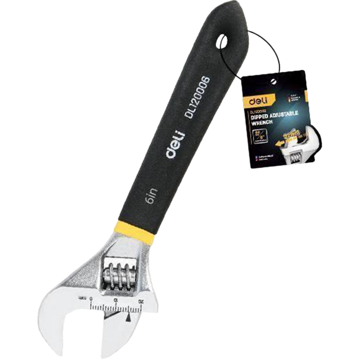 Ключ разводной Deli DL120006 - фото 2