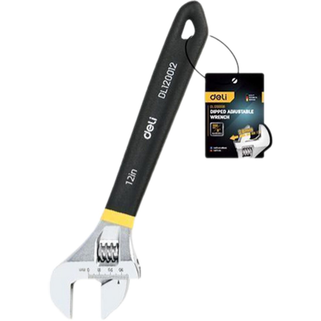 Ключ разводной Deli DL120012 - фото 2
