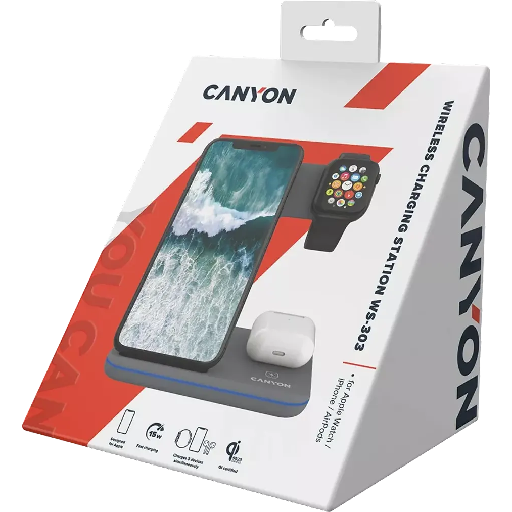 Беспроводное зарядное устройство Canyon CNS-WCS303DG - фото 7