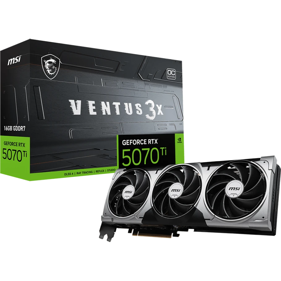 Видеокарта NVIDIA GeForce RTX 5070 Ti MSI OC 16Gb (RTX 5070 Ti 16G VENTUS 3X OC) - фото 7