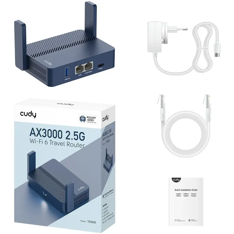 Wi-Fi маршрутизатор (роутер) Cudy TR3000 - фото 4